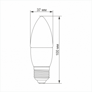 LED лампа TITANUM C37 6W E27 3000K №3