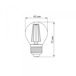 LED лампа TITANUM Filament G45 4W E27 2200K бронза №2