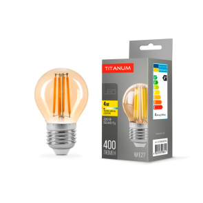LED лампа TITANUM Filament G45 4W E27 2200K бронза №3
