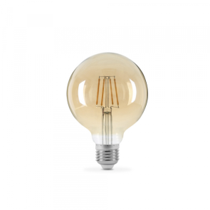 LED лампа TITANUM Filament G95 6W E27 2200K бронза №2