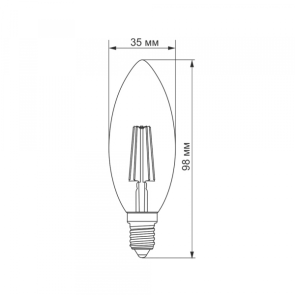 LED лампа TITANUM Filament C37 4W E14 4100K №3