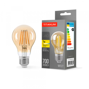 LED лампа TITANUM Filament A60 7W E27 2200K бронза №1