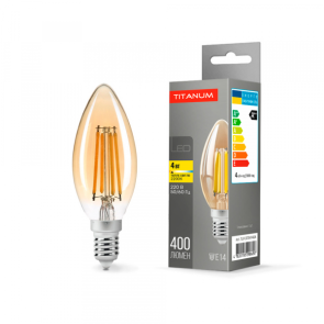 LED лампа TITANUM Filament C37 4W E14 2200K бронза №1