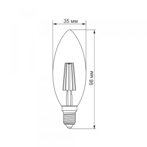 LED лампа TITANUM Filament C37 4W E14 2200K бронза №3