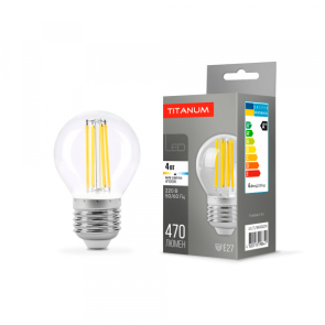 LED лампа TITANUM Filament G45 4W E27 4100K №4