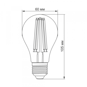 LED лампа TITANUM Filament A60 7W E27 2200K бронза №6