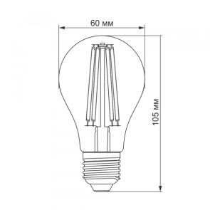 LED лампа TITANUM Filament A60 7W E27 4100K №6