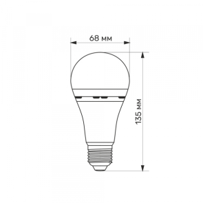 LED лампа аккумуляторная TITANUM A68 10W E27 4000K 220V №3