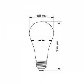 LED лампа акумуляторна TITANUM A68 9W E27 4000K 220V №3