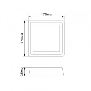 LED Світильник квадратний накладний TITANUM 18Вт 5000K 220V №14