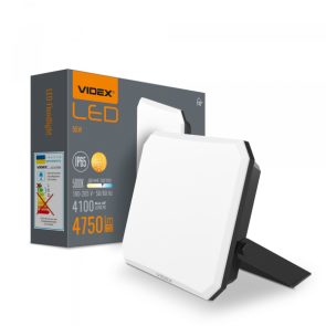 LED прожектор VIDEX F3 50W 5000K 220V Black (VLE-F3-0505) №1
