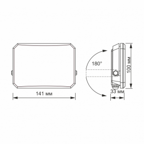 LED прожектор VIDEX F3 30W 5000K 220V Black (VLE-F3-0305B) №6