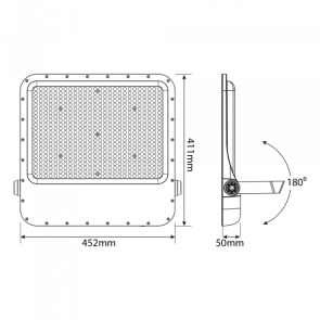 LED прожектор VIDEX PREMIUM F2 400W 5000K 220V №7