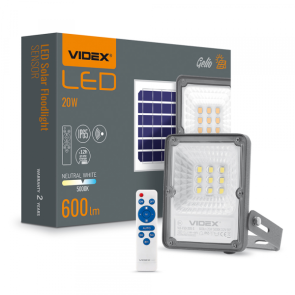 LED прожектор автономний VIDEX 600Lm 5000K Сенсорний (VLE-FSO-205-S) №3