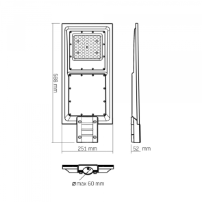 LED фонарь уличный автономный VIDEX 2300Lm 5000K (VL-SLSO-082-S) №9