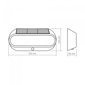 LED світильник автономний настінний IP54 VIDEX VL-BHSO-001-S 500Lm 5000K №10