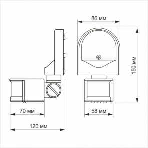 Датчик движения и освещенности VIDEX VL-SPW02B 220V 1200W инфракрасный №4