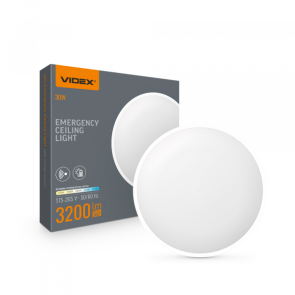 LED Светильник аварийный накладной с датчиком движения VIDEX 30Вт 2700-6500K 220V №1