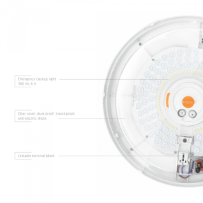 LED Светильник аварийный накладной с датчиком движения VIDEX 30Вт 2700-6500K 220V №4