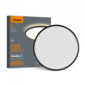 LED светильник с декоративной подсветкой VIDEX DL5R 44Вт 3000K-4000K-5000K Black №1