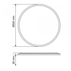 LED светильник с декоративной подсветкой VIDEX DL5R 44Вт 3000K-4000K-5000K Black №9