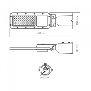 LED фонарь уличный VIDEX IP65 SLE17 30W 3300Lm 5000K 220V №8