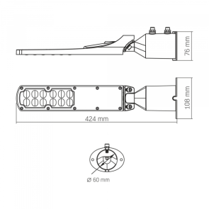 LED ліхтар вуличний VIDEX IP65 SLE18 30W 3000Lm 5000K 220V №8