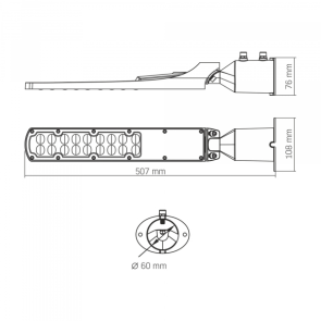 LED ліхтар вуличний VIDEX IP65 SLE18 50W 5000Lm 5000K 220V №8