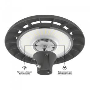 LED світильник парковий VIDEX SLP01 IP65 120W 16800Lm 3000/5000/6500K 220V №4