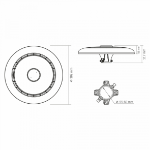 LED світильник парковий VIDEX SLP01 IP65 120W 16800Lm 3000/5000/6500K 220V №7