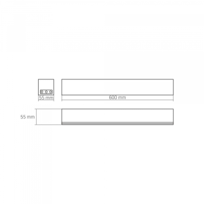 LED світильник лінійний магістральний VIDEX BNL02 24W 0.6М 5000K 220V Black №21
