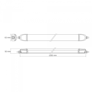 LED светильник IP65 линейный магистральный VIDEX BNWL04 40W 1.2М 5000K 220V №4