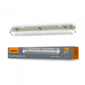 LED светильник IP65 линейный под лампу 2хТ8 VIDEX 0,6М 220V №1