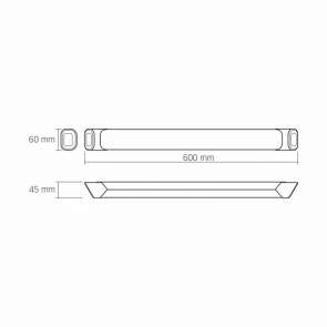 LED світильник лінійний VIDEX 36W 0.6М 5000K 220V чорний №7