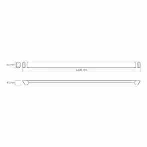 LED светильник линейный VIDEX 72W 1.2М 5000K 220V черный №7