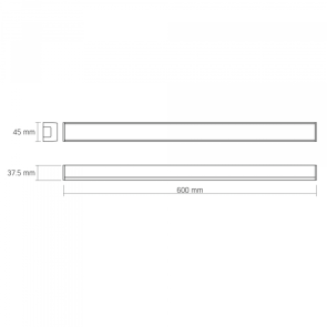 LED светильник линейный VIDEX BN03 30W 0.6М 5000K 220V Black №7