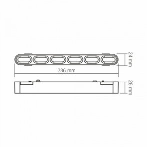 Светильник МАГНИТНЫЙ трековый VIDEX LD16B 11Вт 4000K 48V Black №9