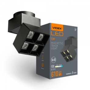 Светильник МАГНИТНЫЙ трековый VIDEX LE24B 7.5Вт 4000K 48V Black №1