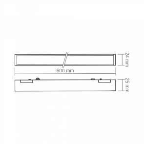 Світильник МАГНІТНИЙ трековий VIDEX LD460B 21Вт 60cm 4000K 48V Black №20