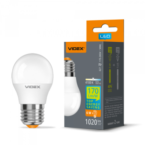 LED лампа VIDEX G45h 6W E27 4100K №2