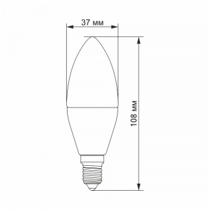 LED лампа VIDEX C37h 6W E14 4100K №3
