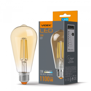 LED лампа VIDEX Filament ST64FA 10W E27 2200K бронза №1