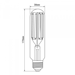 LED лампа VIDEX Filament T38F 24W E27 5000K №3