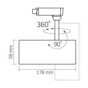 LED светильник трековый VIDEX 30W 60° 4100K черный №25