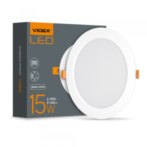 LED светильник Back встроенный круглый VIDEX 15Вт 5000K №1