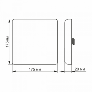 LED светильник безрамочный квадратный VIDEX 24Вт 4100K №4