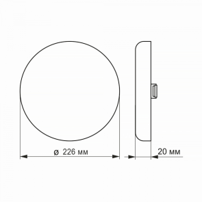 LED светильник безрамочный круглый VIDEX 33Вт 4100K №3