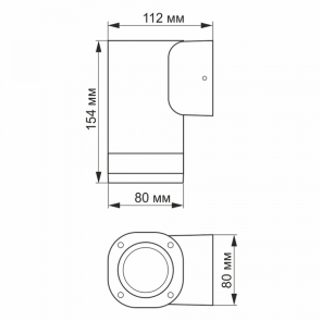 LED Світильник архітектурний AR071G IP54 VIDEX GU10 №3
