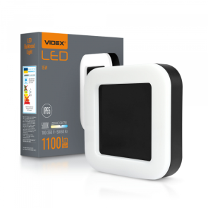LED светильник ART IP65 квадратный VIDEX 15W 5000K Black №1