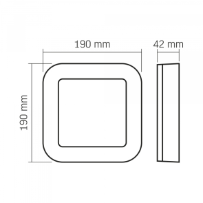 LED светильник ART IP65 квадратный VIDEX 15W 5000K Black №6